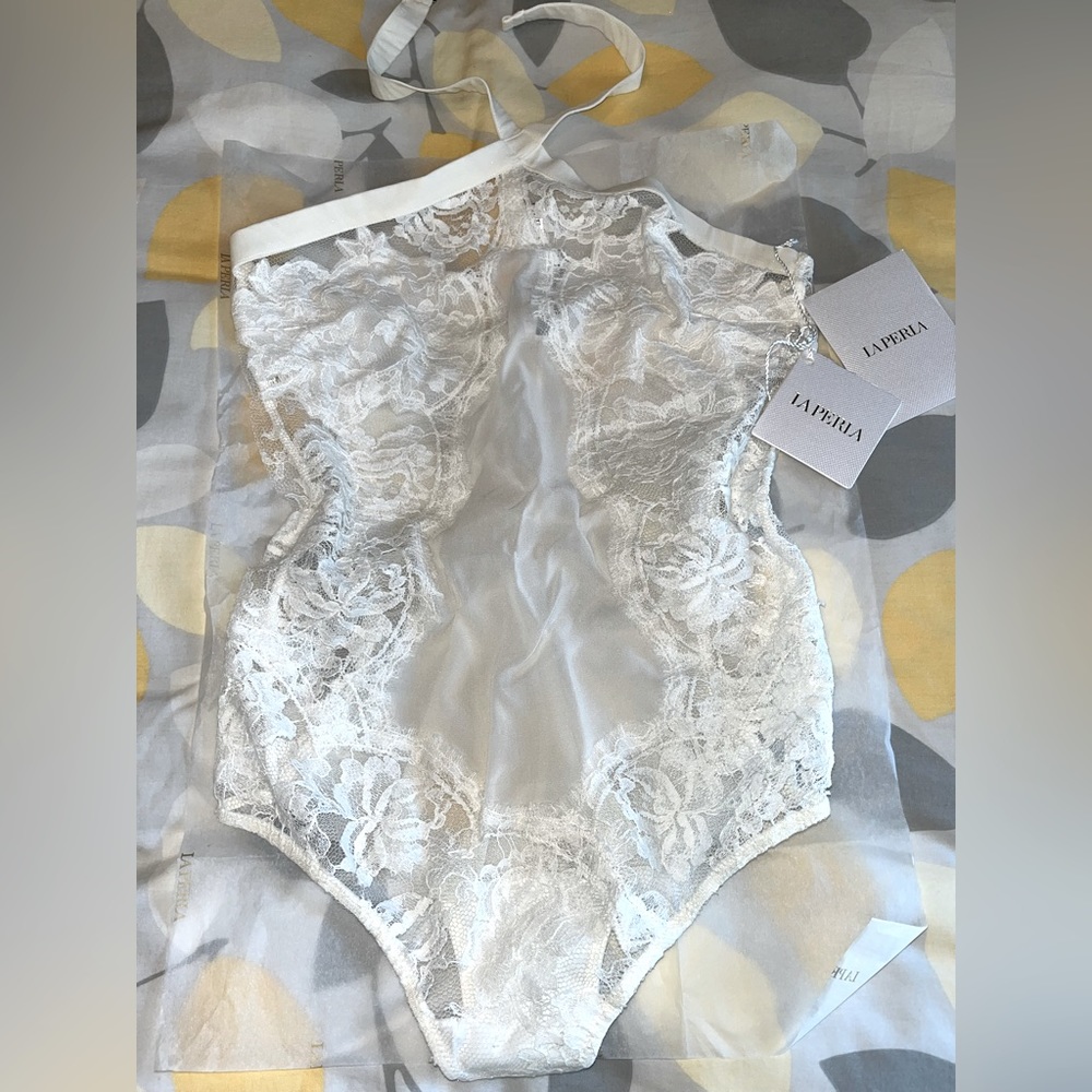 La Perla, Bridal Lace Bodysuit.